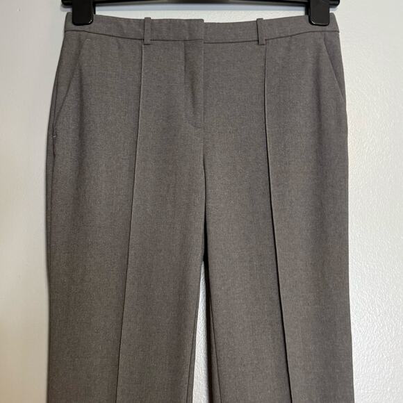 Theory Grey Virgin Wool Hartsdale Crop Trouser Dress Pants 2 - Picture 2 of 6